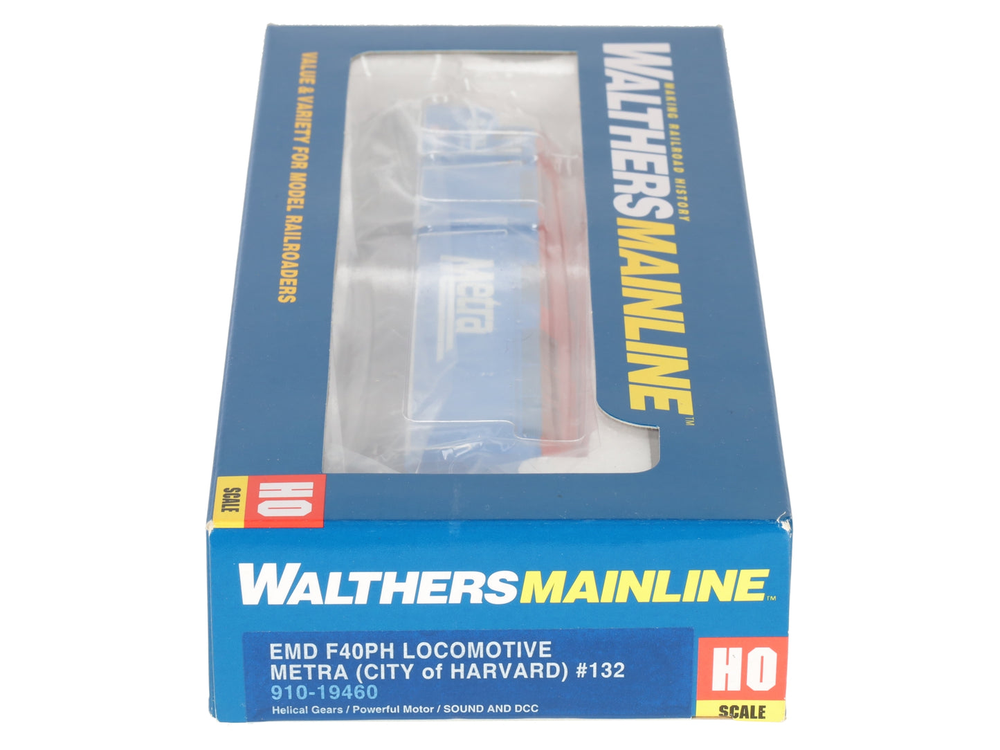 Walthers 910-19460 HO Scale Metra EMD F40PH Locomotive w/Sound & DCC #132 LN/Box