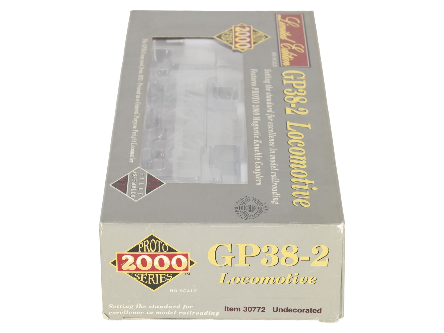 Proto 2000 30772 HO Scale Undecorated GP38-2 Diesel Locomotive EX/Box