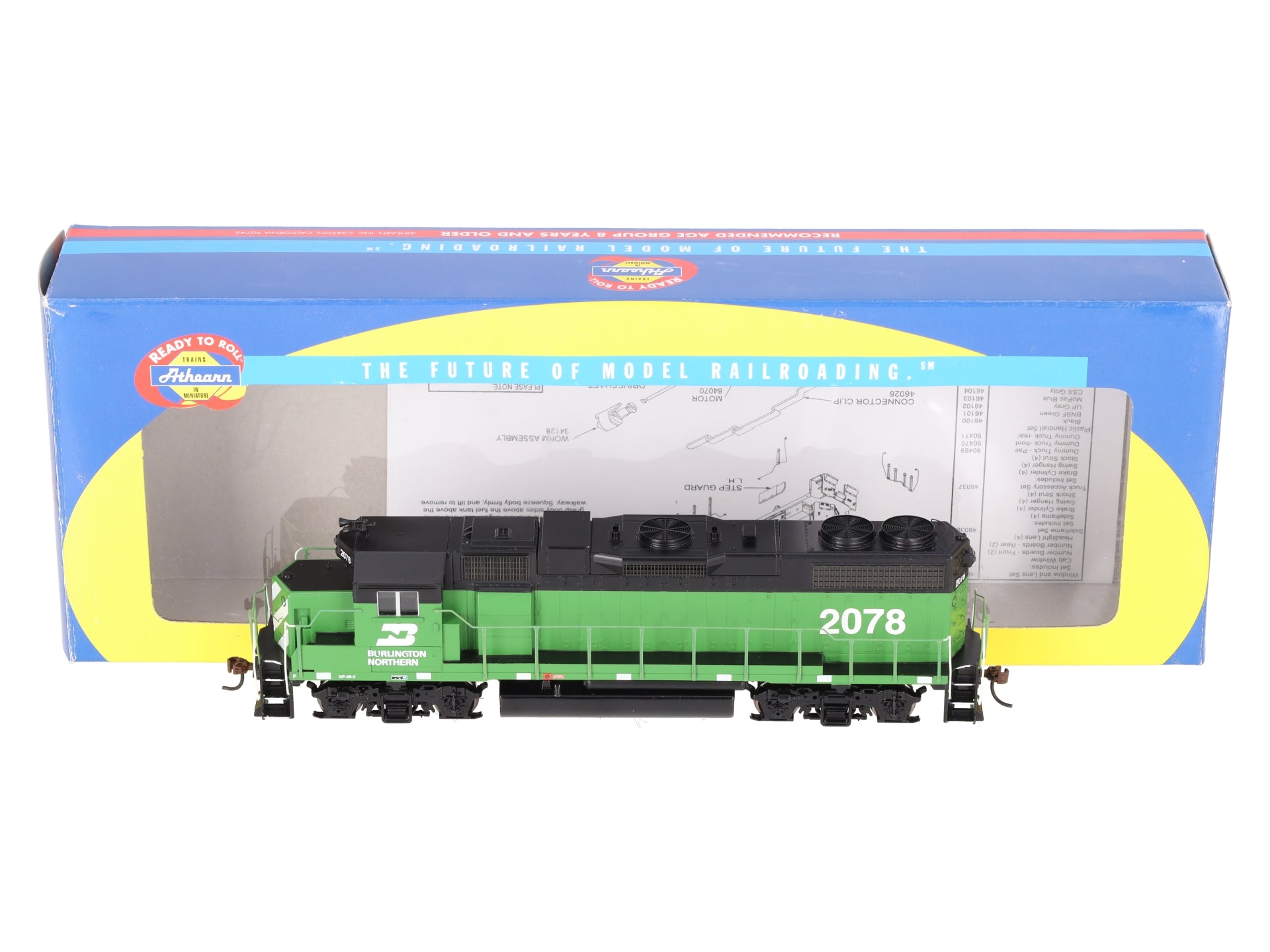 Athearn 79994 HO Scale Burlington Northern GP38-2 Diesel Locomotive #2078 LN/Box