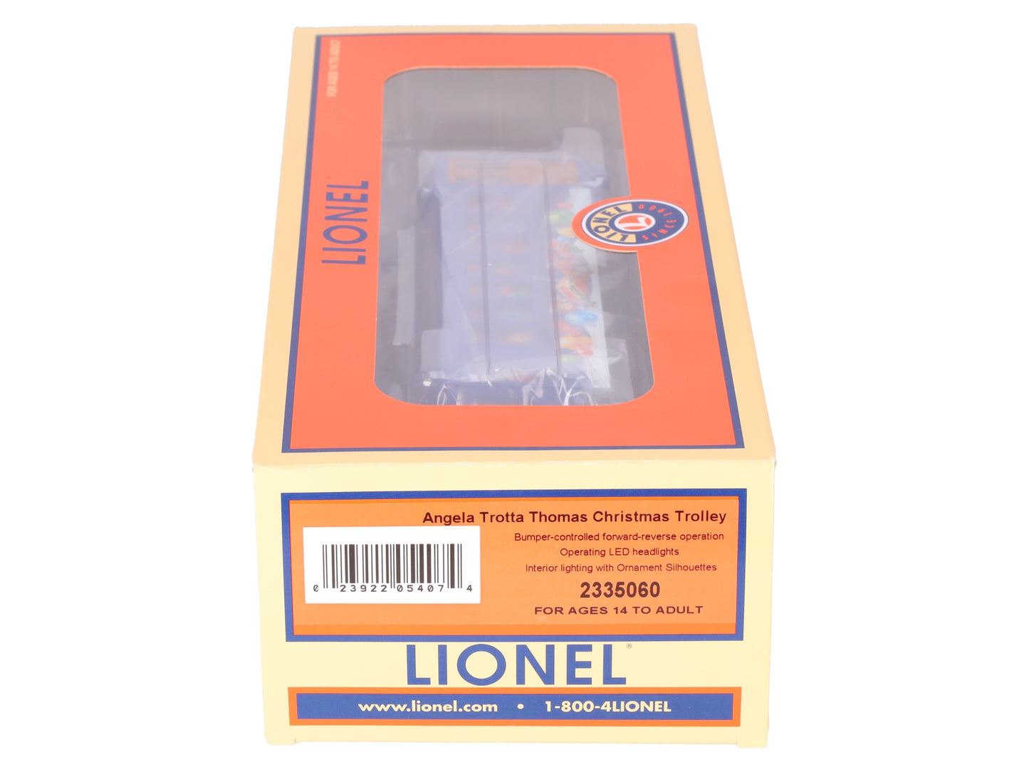 Lionel 2335060 O Angela Trotta Thomas Christmas Trolley LN/Box
