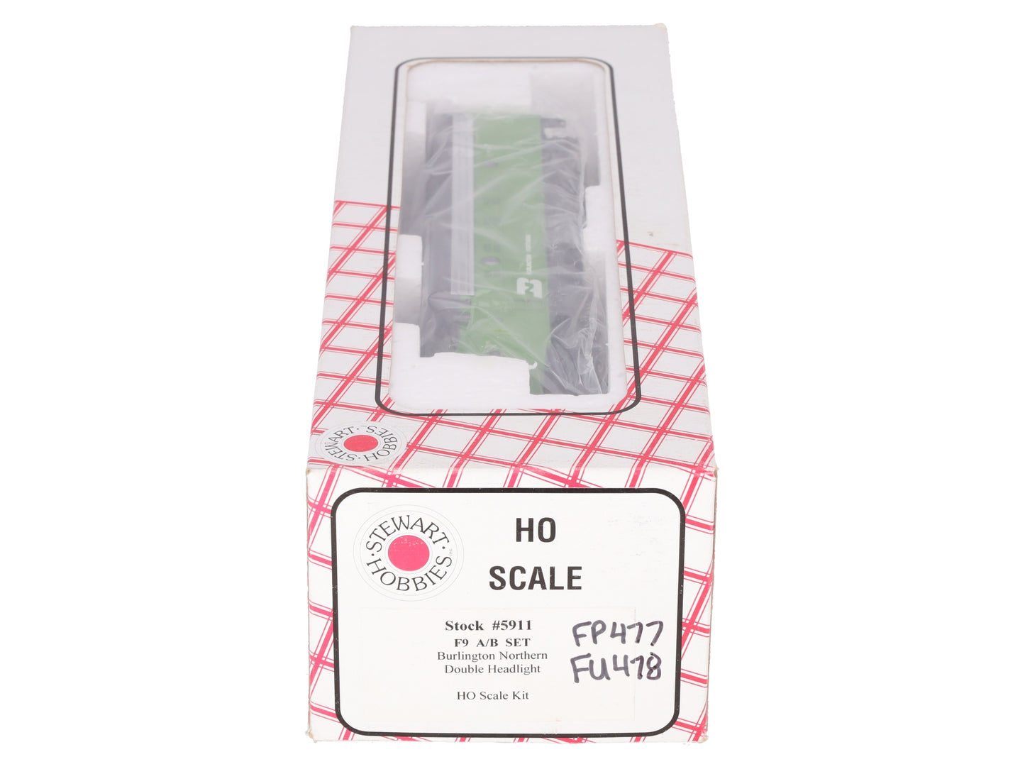 Stewart 5911 HO Scale Burlington Northern EMD F9 A/B Diesel Locomotive Set LN/Box