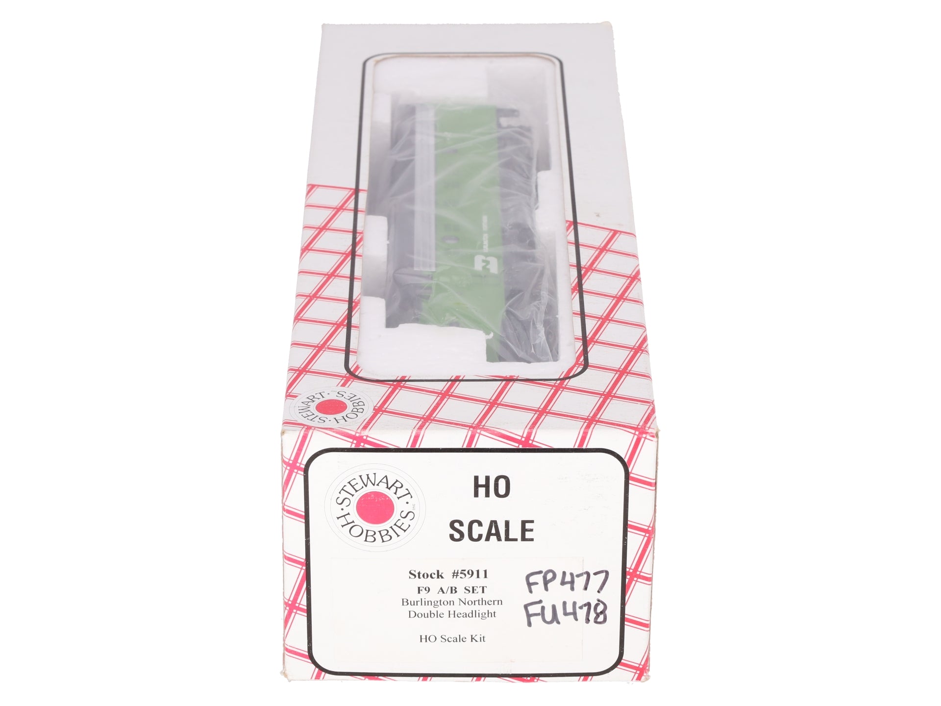 Stewart 5911 HO Scale Burlington Northern EMD F9 A/B Diesel Locomotive Set LN/Box