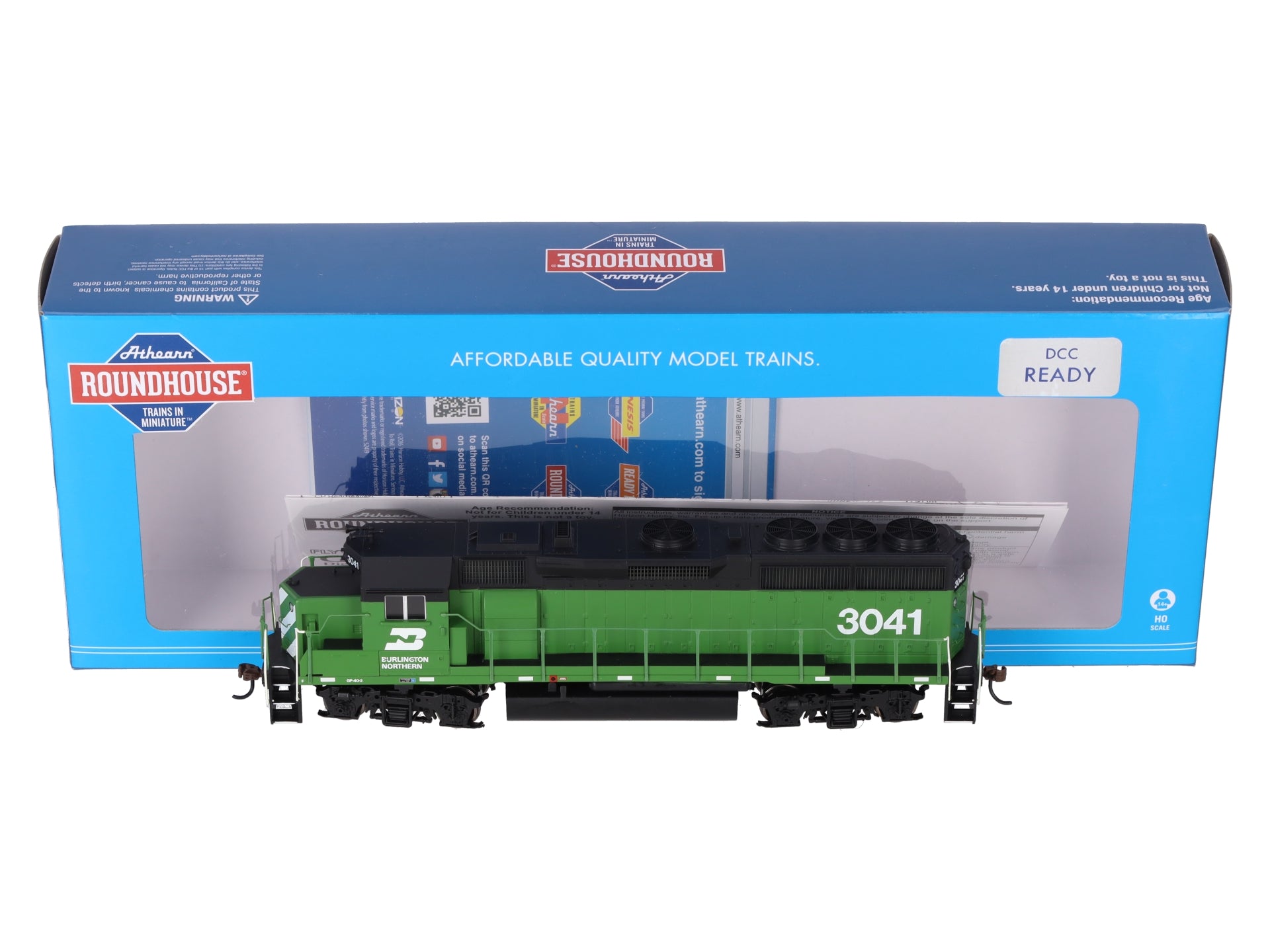 Roundhouse 18240 HO Burlington Northern GP40-2 Diesel Locomotive #3041 LN/Box