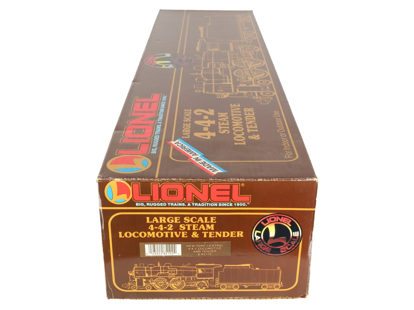 Lionel 8-85102 G Scale New York Central 4-4-2 Steam Locomotive & Tender #5102 EX/Box