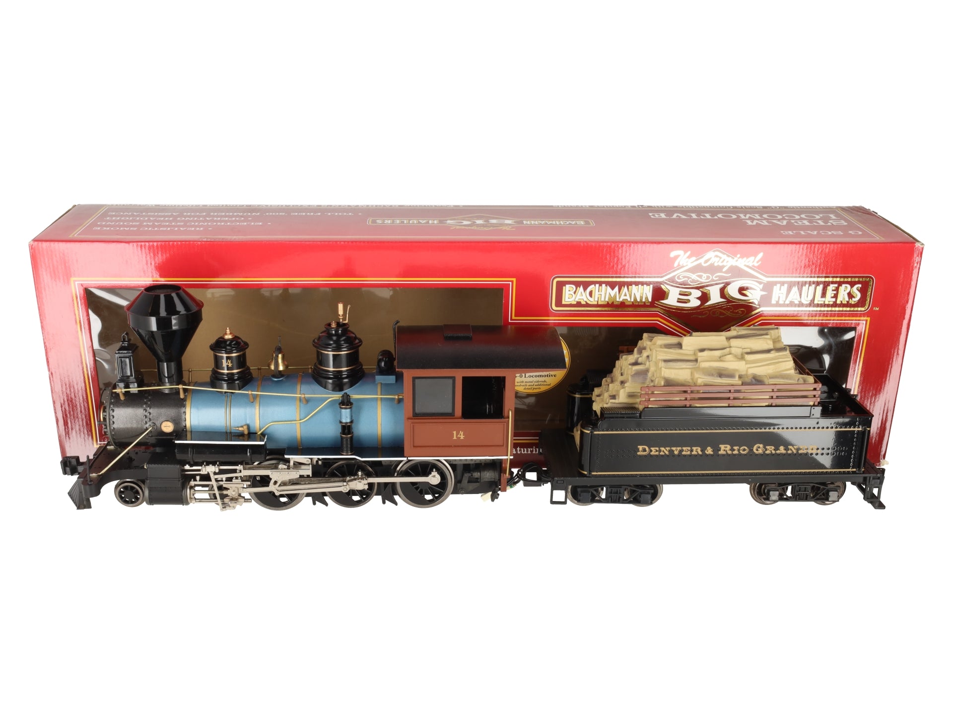 Bachmann 31499 G Denver & Rio Grande Western 4-6-0 Steam Locomotive & Tender #14 EX/Box