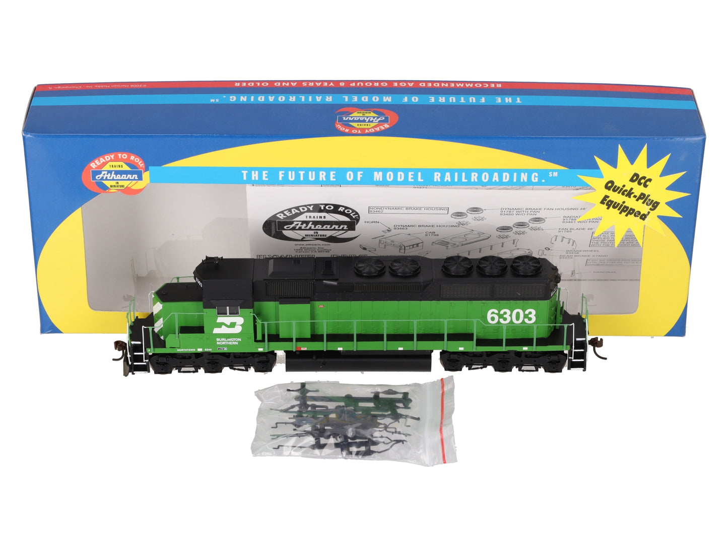 Athearn 93578 HO Scale Burlington Northern SD40 Diesel Locomotive #6303 LN/Box