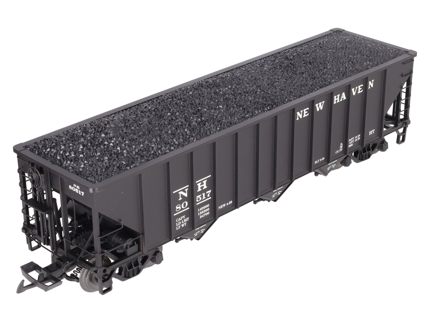 USA Trains 14010 G New Haven 70-Ton 3-Bay Coal Hopper with Coal Load LN/Box