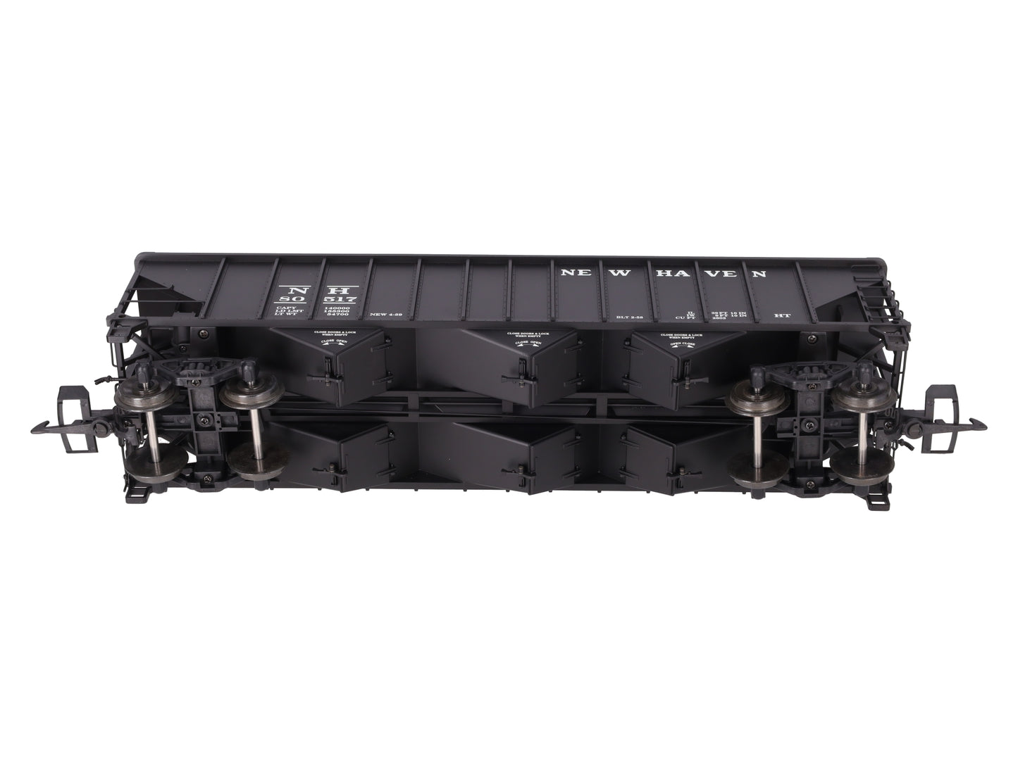 USA Trains 14010 G New Haven 70-Ton 3-Bay Coal Hopper with Coal Load LN/Box