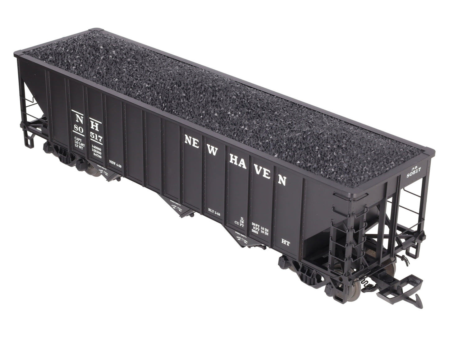 USA Trains 14010 G New Haven 70-Ton 3-Bay Coal Hopper with Coal Load LN/Box