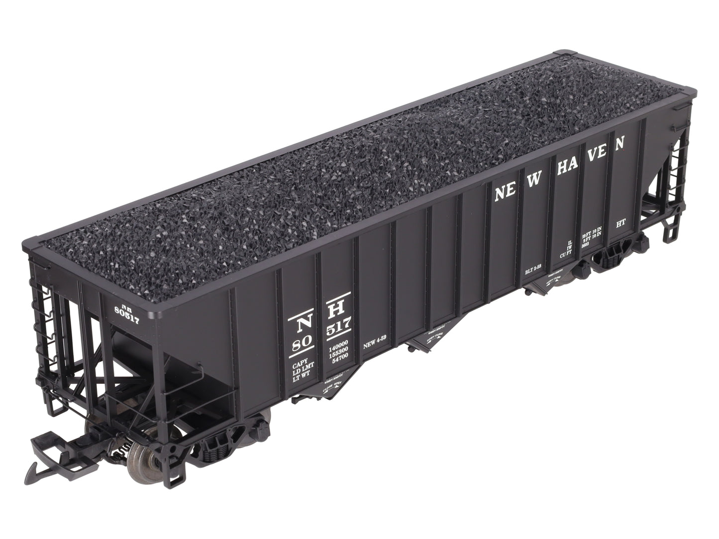 USA Trains 14010 G New Haven 70-Ton 3-Bay Coal Hopper with Coal Load LN/Box