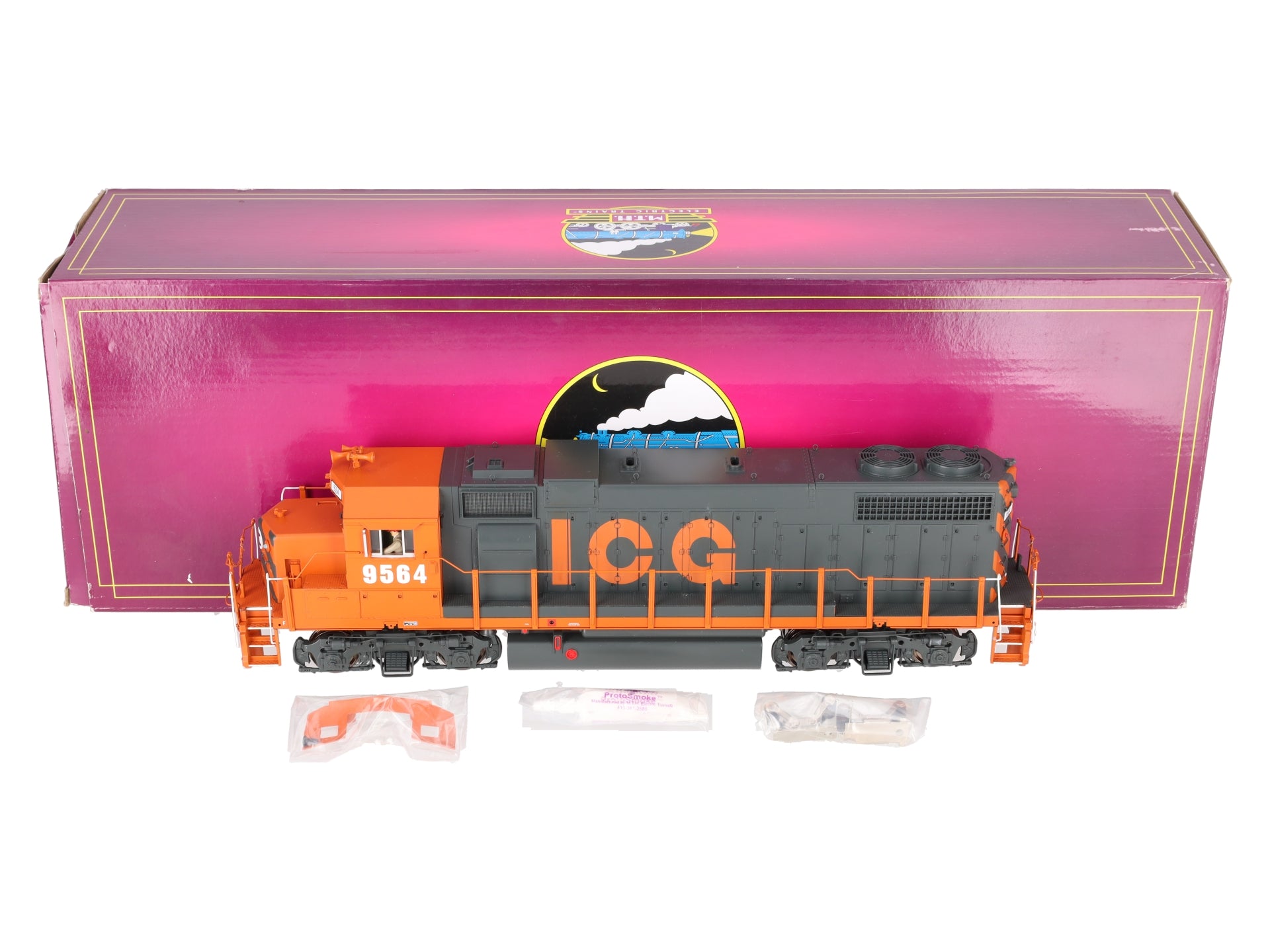 MTH 22-21308-2 O Illinois Central Gulf GP38-2 Diesel Loco w/Proto-Sound 3.0 LN/Box