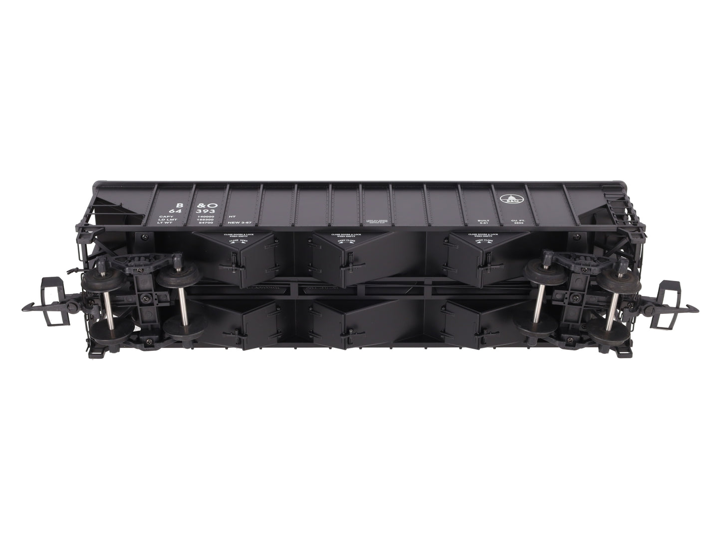 USA Trains R14023 G B&O 70-Ton 3-Bay Coal Hopper with Coal Load #64393 LN/Box
