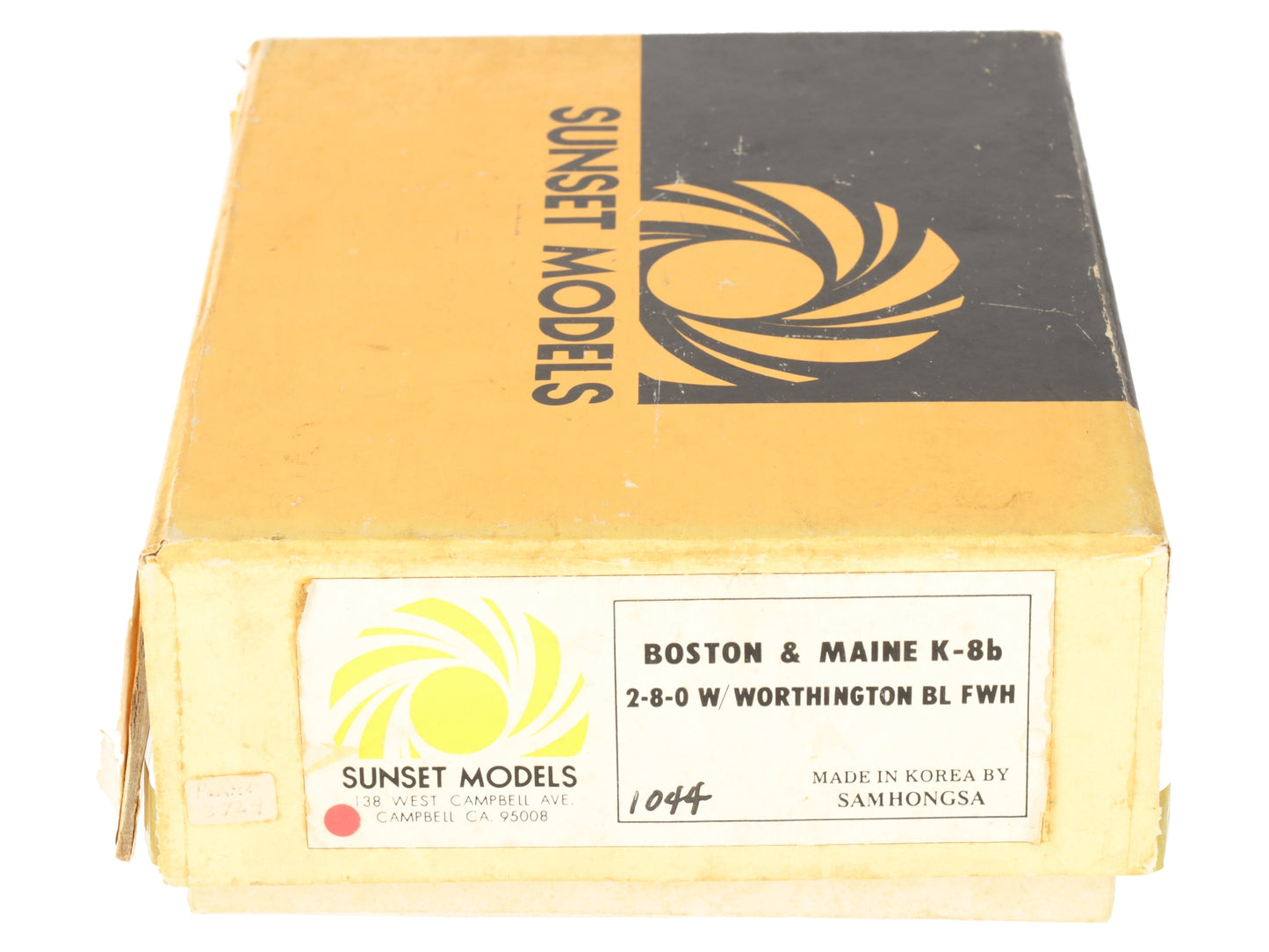 Sunset Models K-8b HO BRASS BM 2-8-0 W/Worthington BL Loco & Tender-Painted/Box