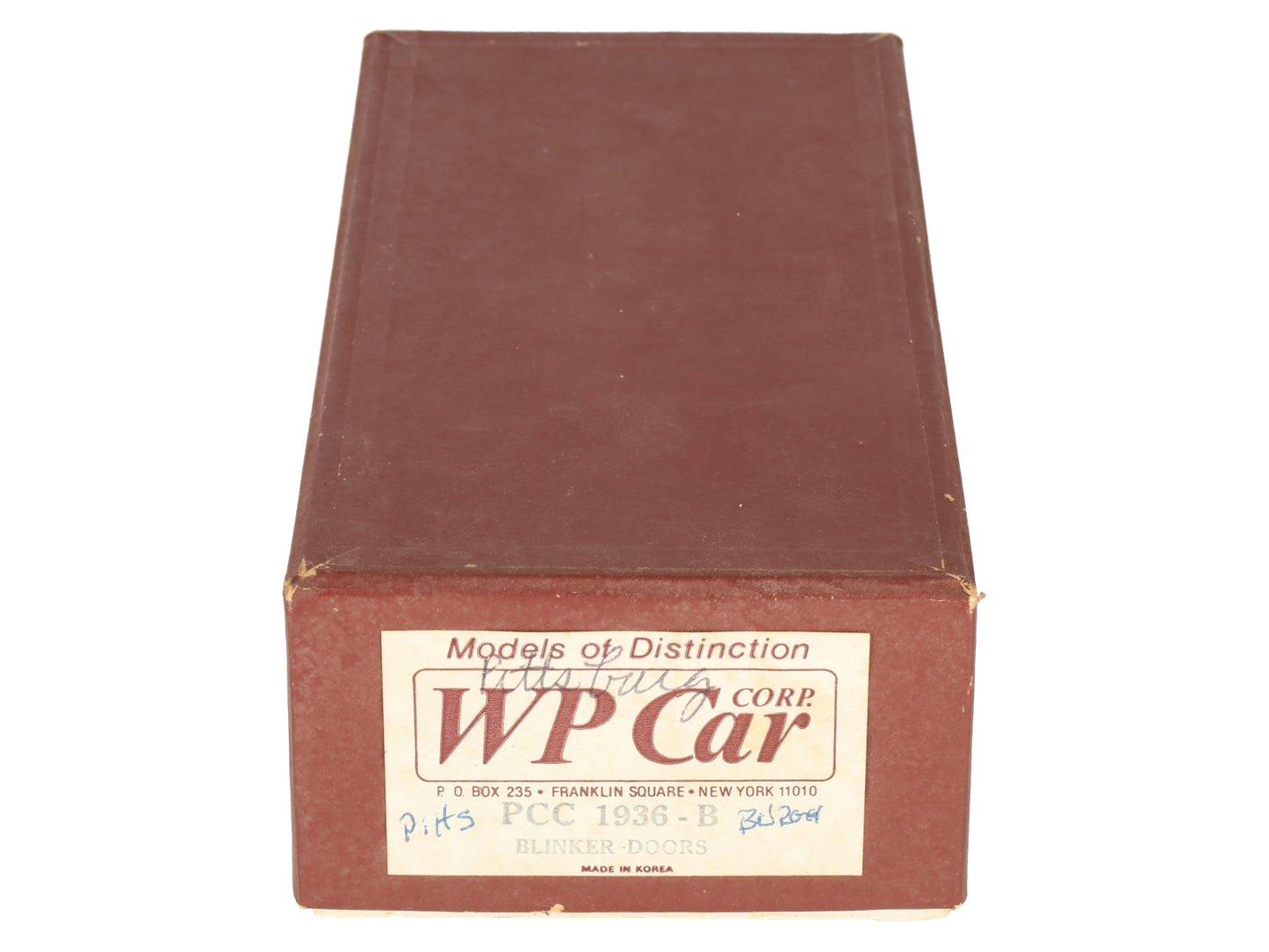 WP Car Corp. BRASS PCC 1936 Powered Street Car W/ Blinker Doors - Painted/Box