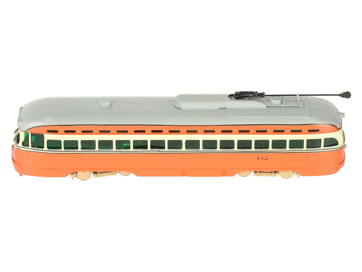 WP Car Corp. BRASS PCC 1936 Powered Street Car W/ Blinker Doors - Painted/Box