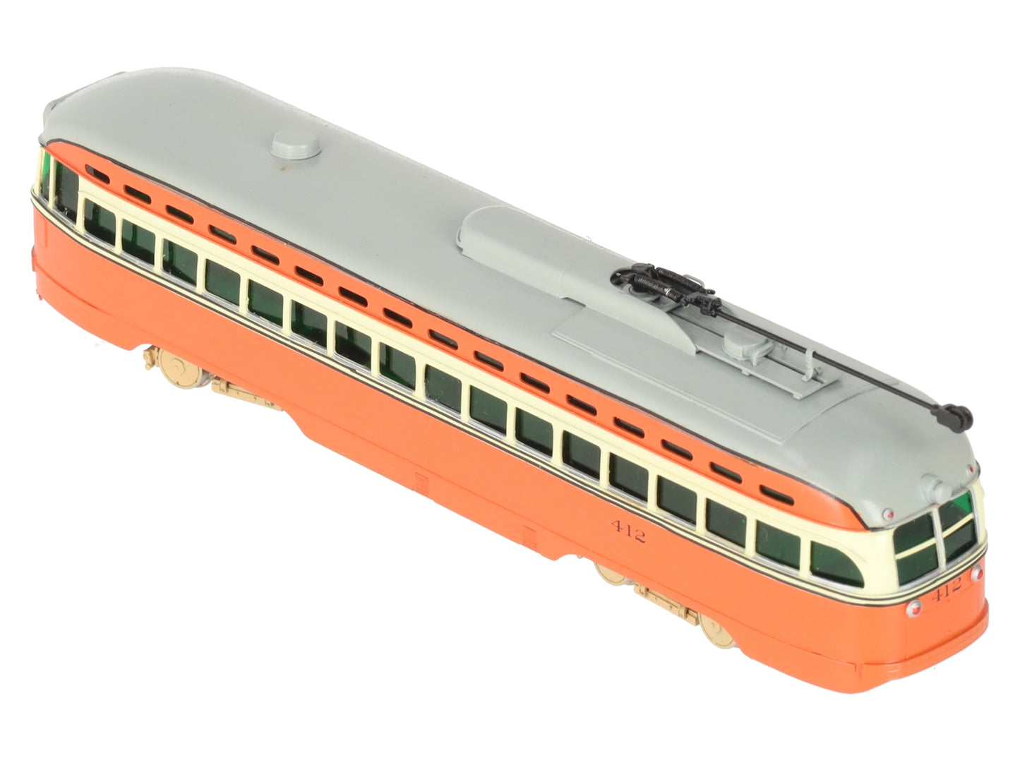 WP Car Corp. BRASS PCC 1936 Powered Street Car W/ Blinker Doors - Painted/Box
