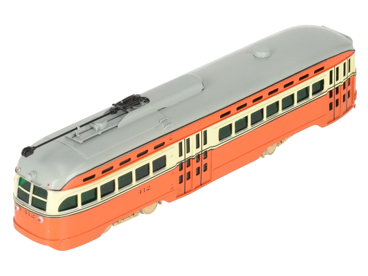 WP Car Corp. BRASS PCC 1936 Powered Street Car W/ Blinker Doors - Painted/Box