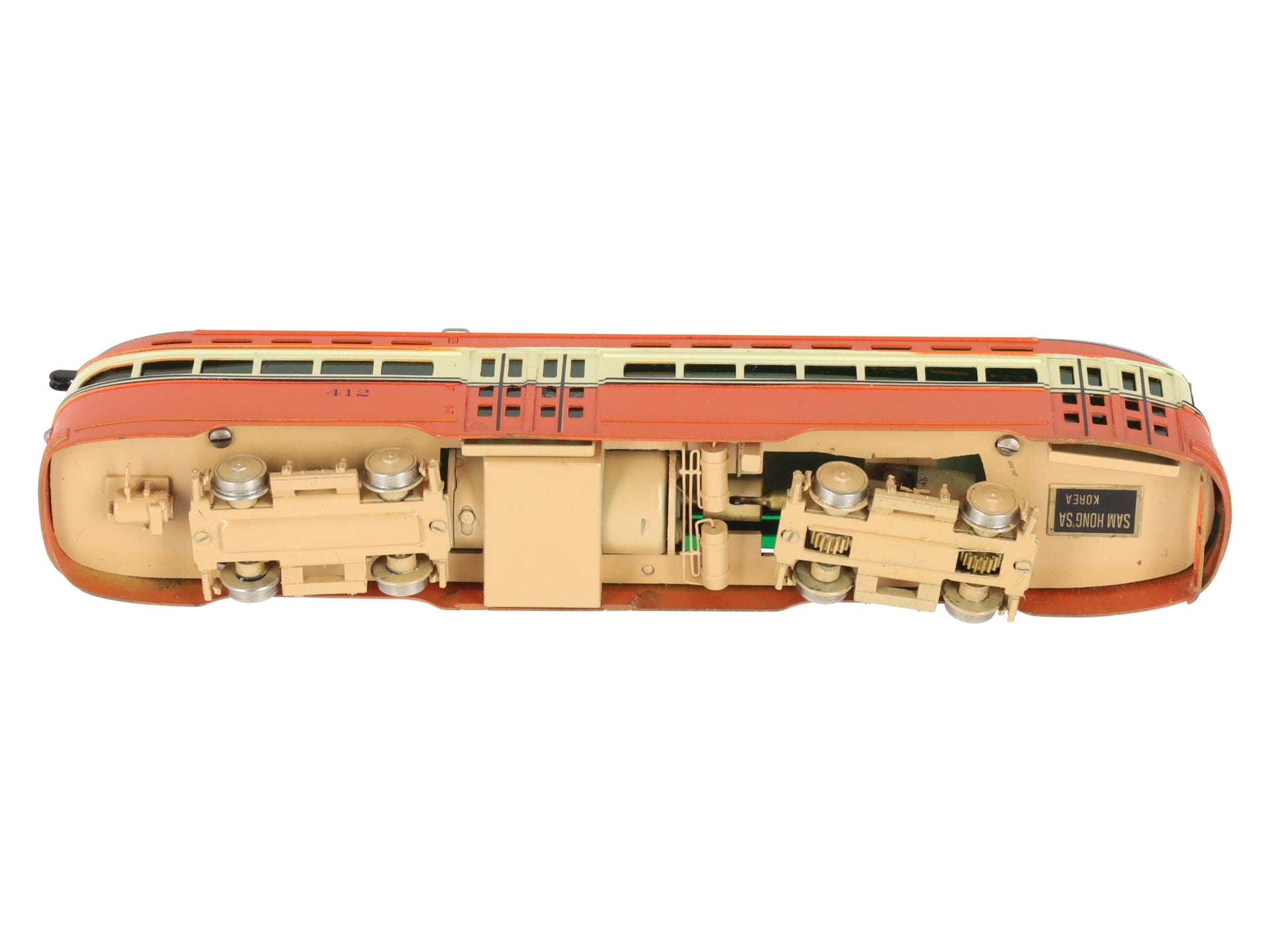 WP Car Corp. BRASS PCC 1936 Powered Street Car W/ Blinker Doors - Painted/Box