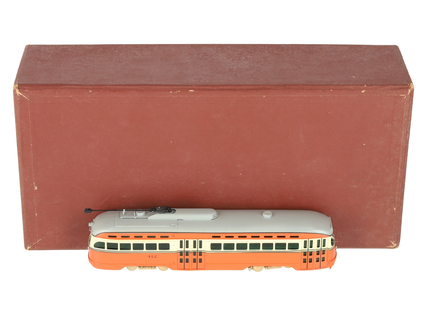 WP Car Corp. BRASS PCC 1936 Powered Street Car W/ Blinker Doors - Painted/Box