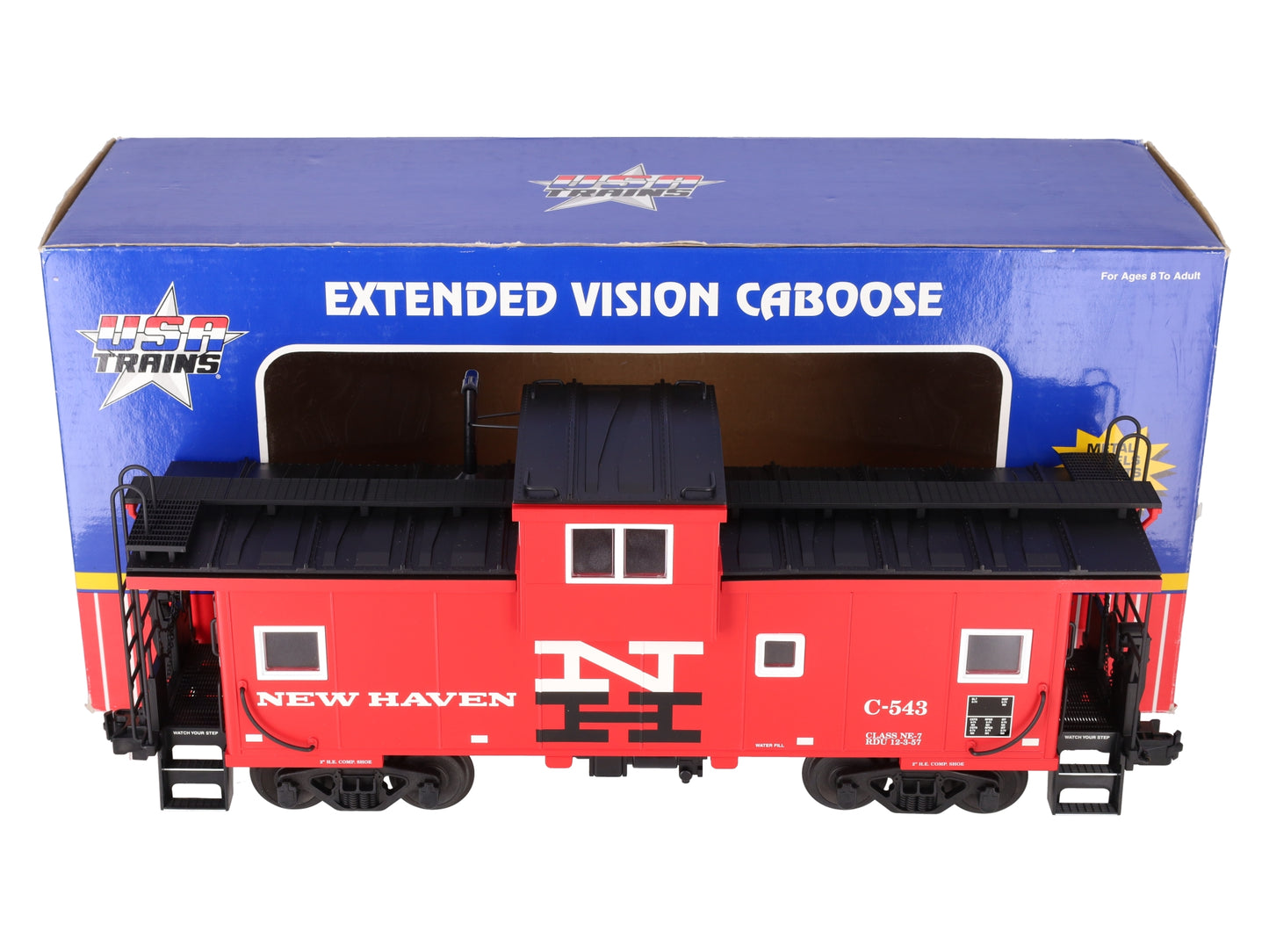USA Trains R12107 G New Haven Extended Vision Caboose #C-543 - Metal Wheels LN/Box