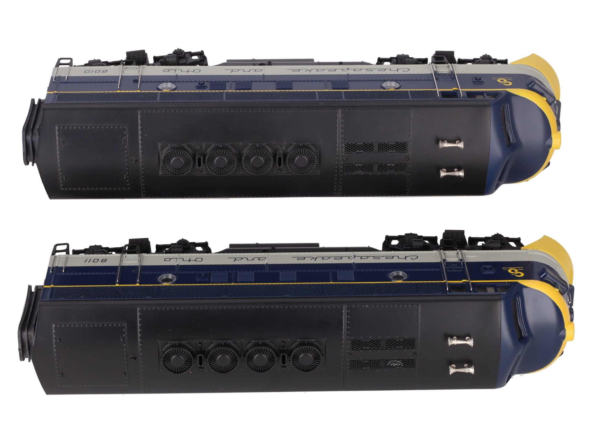 MTH 20-2125S O C&O F-3 AA Diesel Engine Set #8010/8011 - 2 Rail EX/Box
