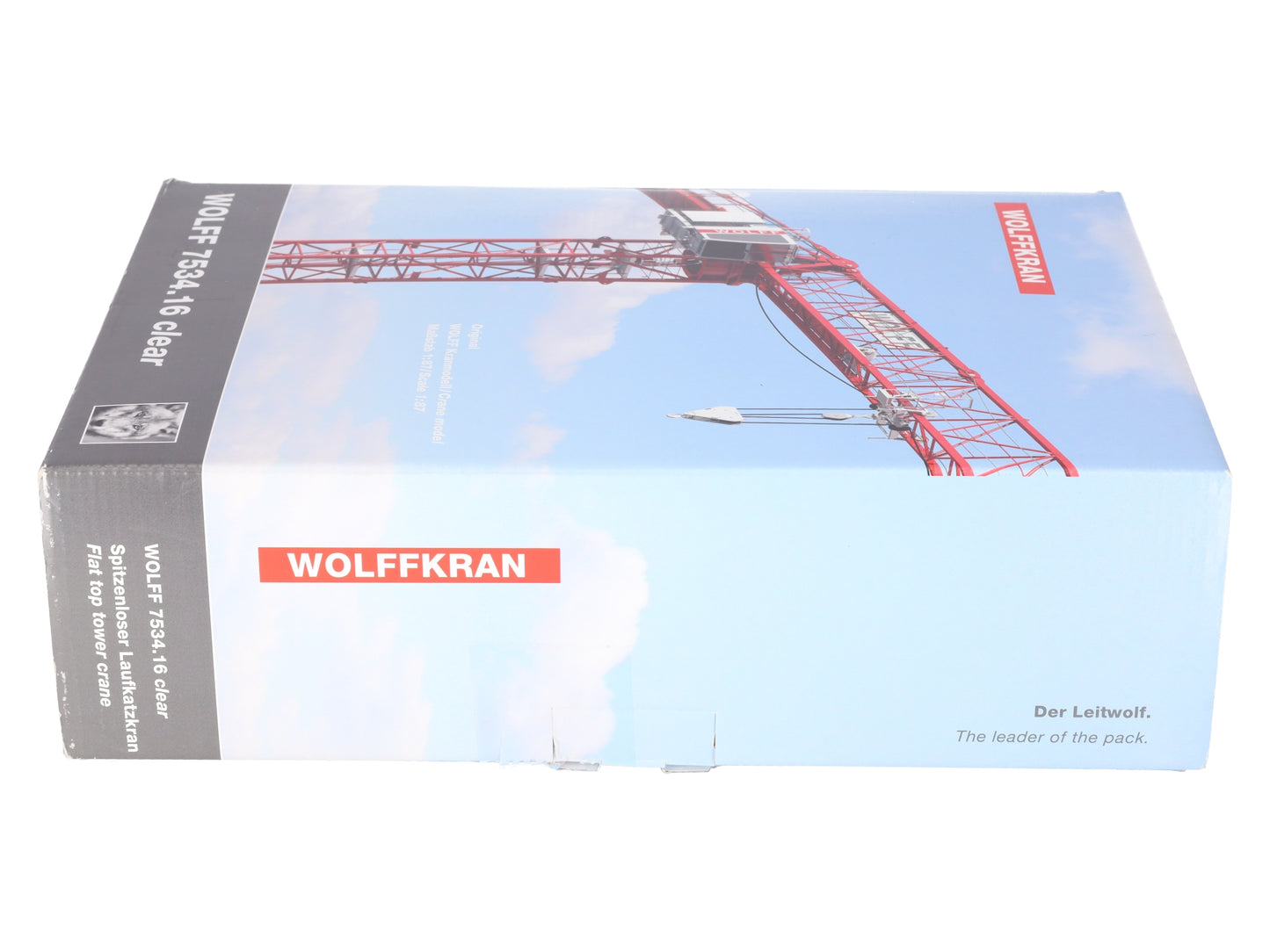 Conrad 2034 1:87 Scale Diecast Wolffkran 7534 Clear Trolley Tower Crane VG/Box