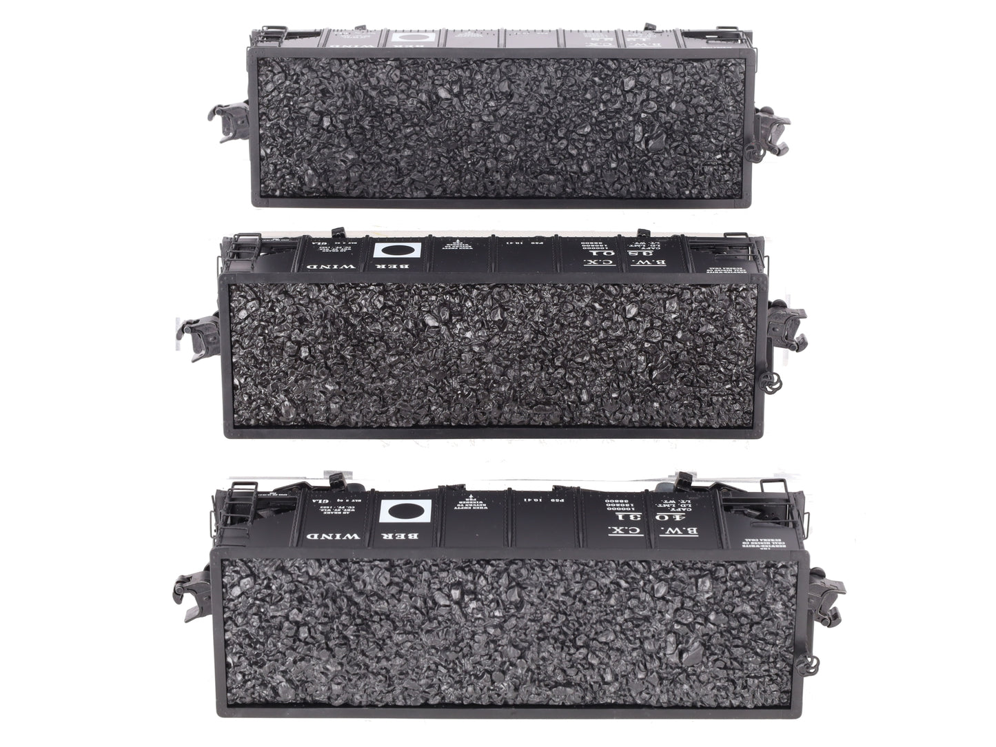 Lionel 6-85286 O Gauge Berwind White Coal GLa 2-Bay Hopper (Set of 3) EX/Box