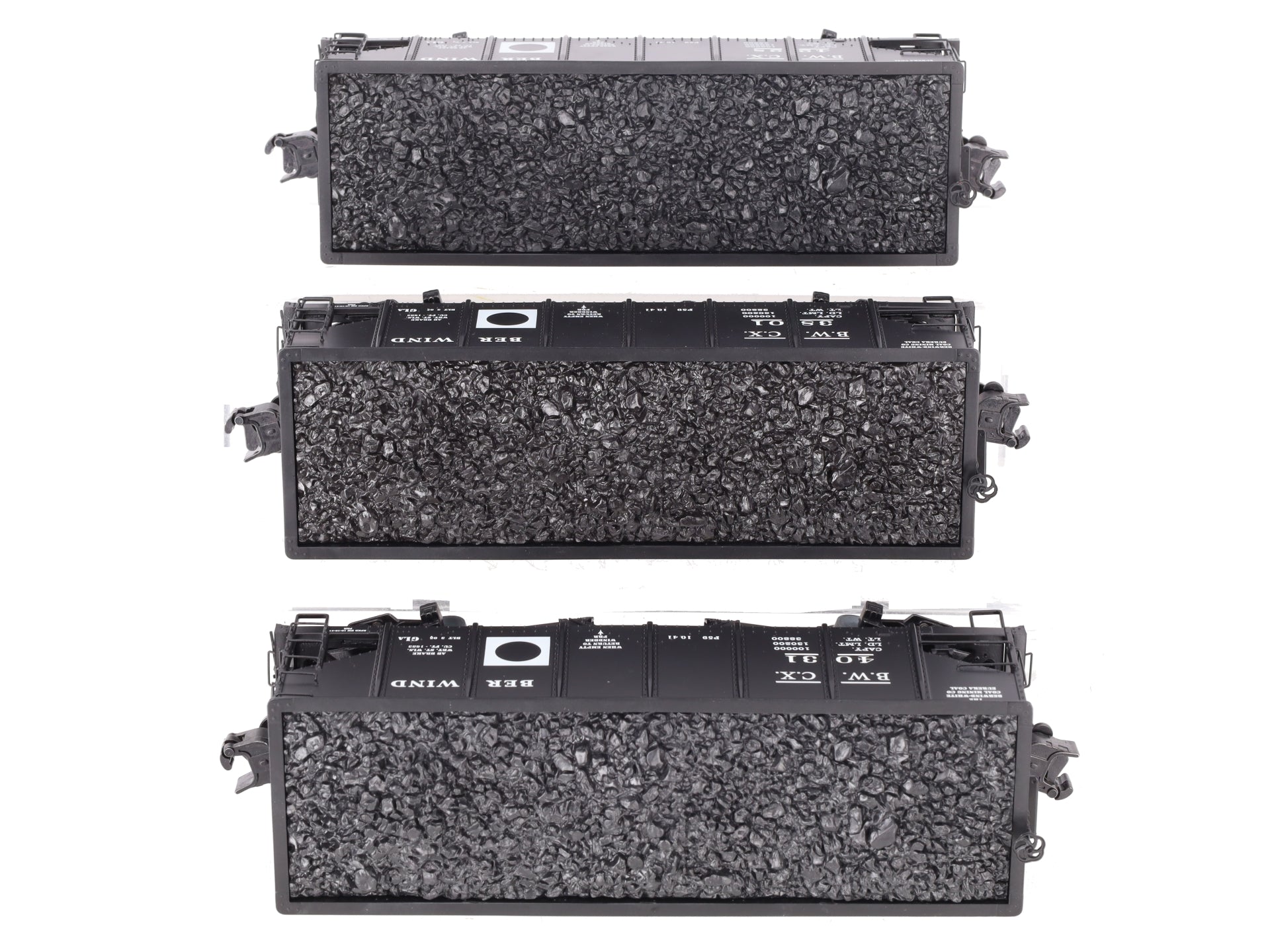 Lionel 6-85286 O Gauge Berwind White Coal GLa 2-Bay Hopper (Set of 3) EX/Box