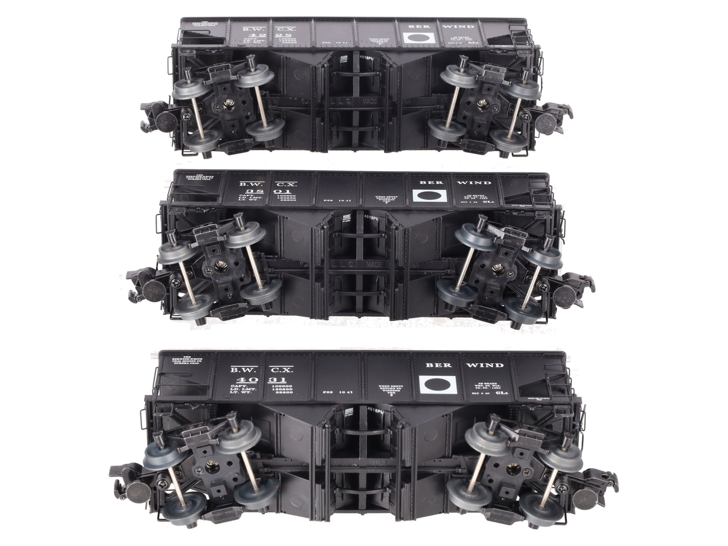 Lionel 6-85286 O Gauge Berwind White Coal GLa 2-Bay Hopper (Set of 3) EX/Box