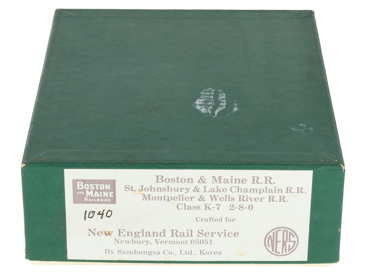 New England Rail Service HO Brass Class K-7 2-8-0 Loco & Tender - Unpainted EX/Box