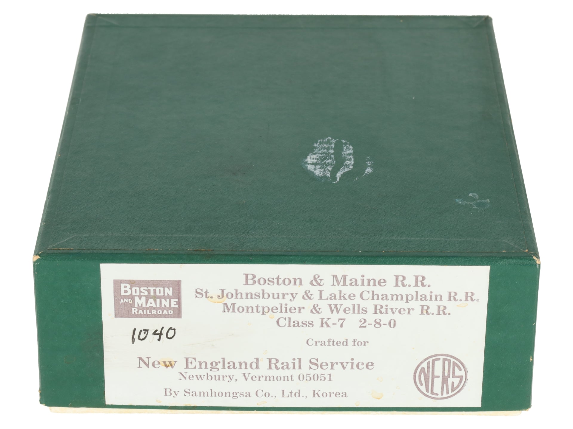 New England Rail Service HO Brass Class K-7 2-8-0 Loco & Tender - Unpainted EX/Box