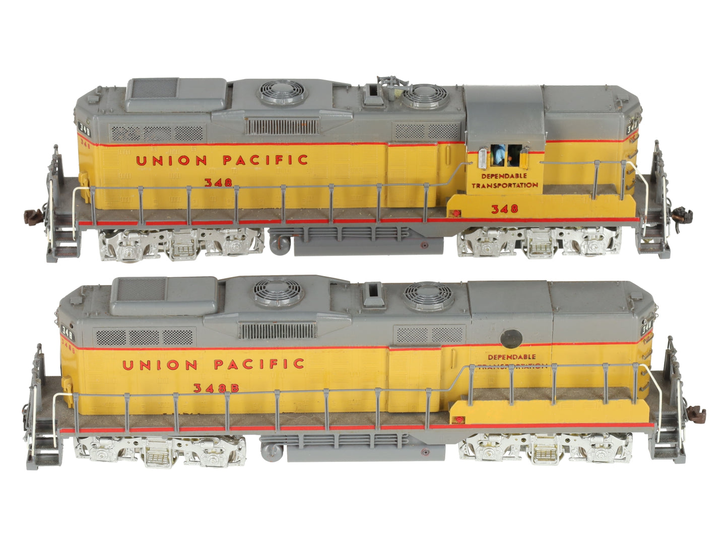 HO BRASS Union Pacific Diesel Locomotives #348/348B - Painted [2]