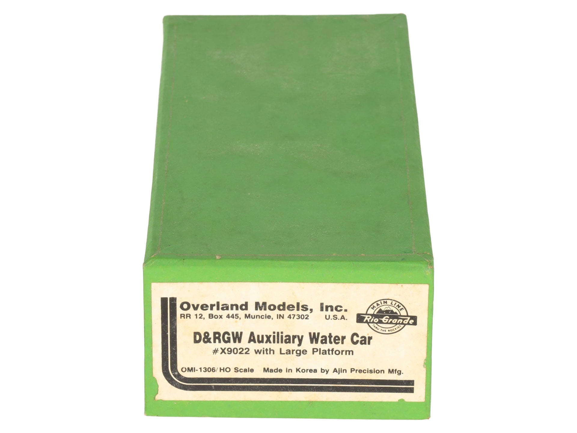 Overland OMI-1306 HO Scale BRASS D&RGW Auxiliary Water Car - Unpainted EX/Box
