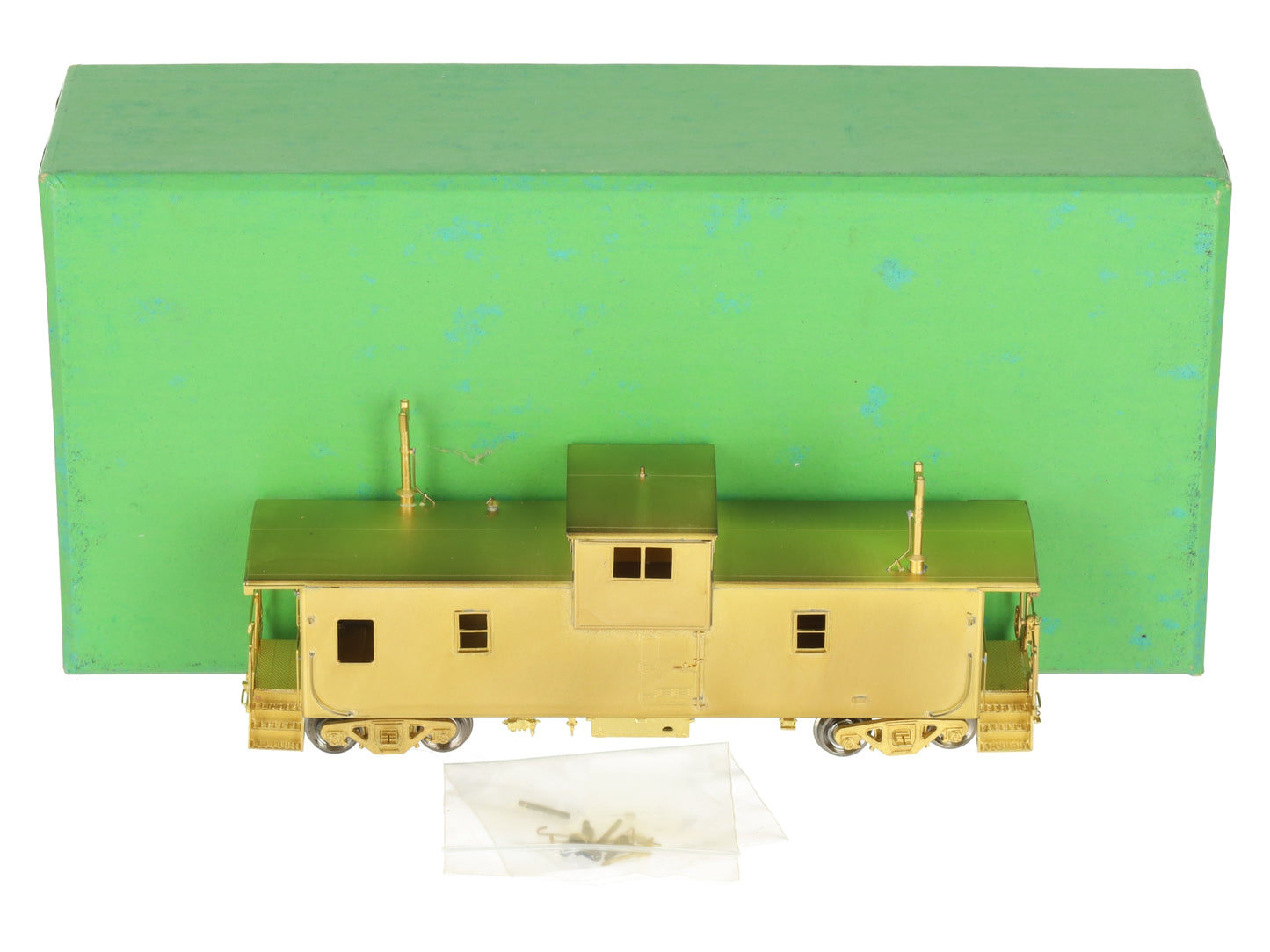 Overland OMI-3862 HO BRASS BC Rail Wide Vision Caboose - Unpainted LN/Box