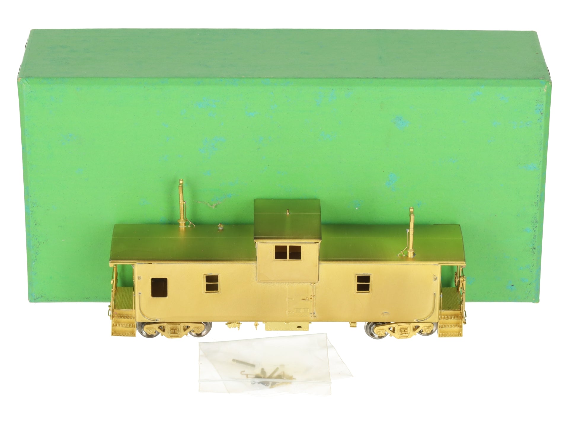 Overland OMI-3862 HO BRASS BC Rail Wide Vision Caboose - Unpainted LN/Box