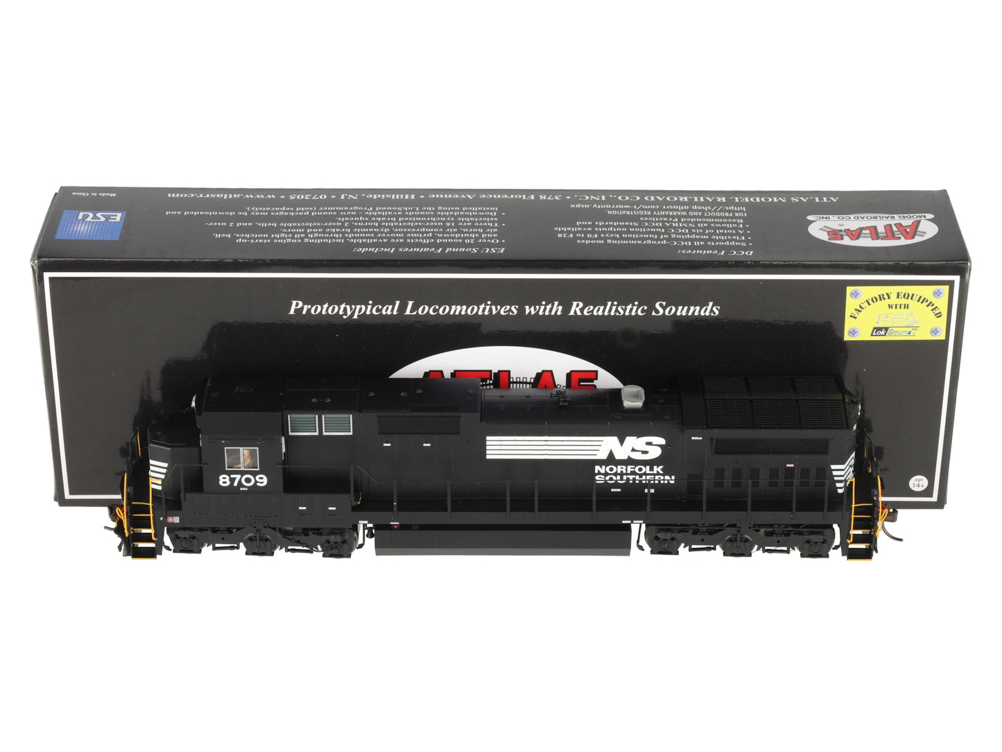 Atlas 10004213 HO Norfolk Southern Dash 8-40C Diesel Locomotive #8709 w/ DCC LN/Box