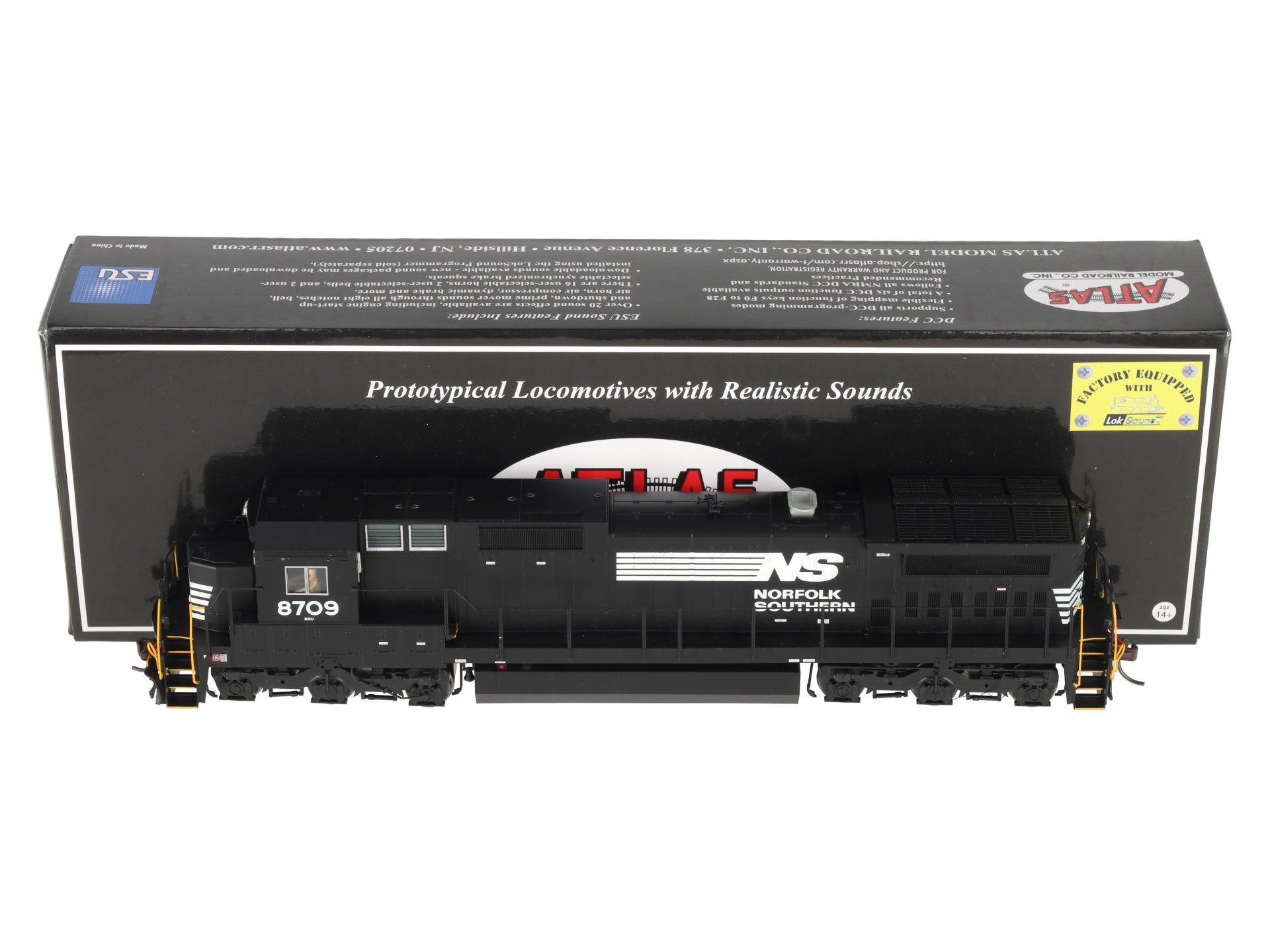 Atlas 10004213 HO Norfolk Southern Dash 8-40C Diesel Locomotive #8709 w/ DCC LN/Box