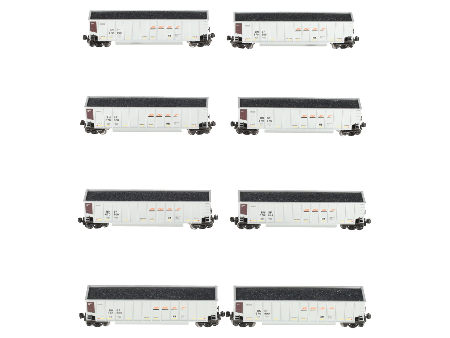 Kato 106-4633 N BNSF Bethgon Coalporter Freight Car with Coal Load (Set of 8) LN/Box