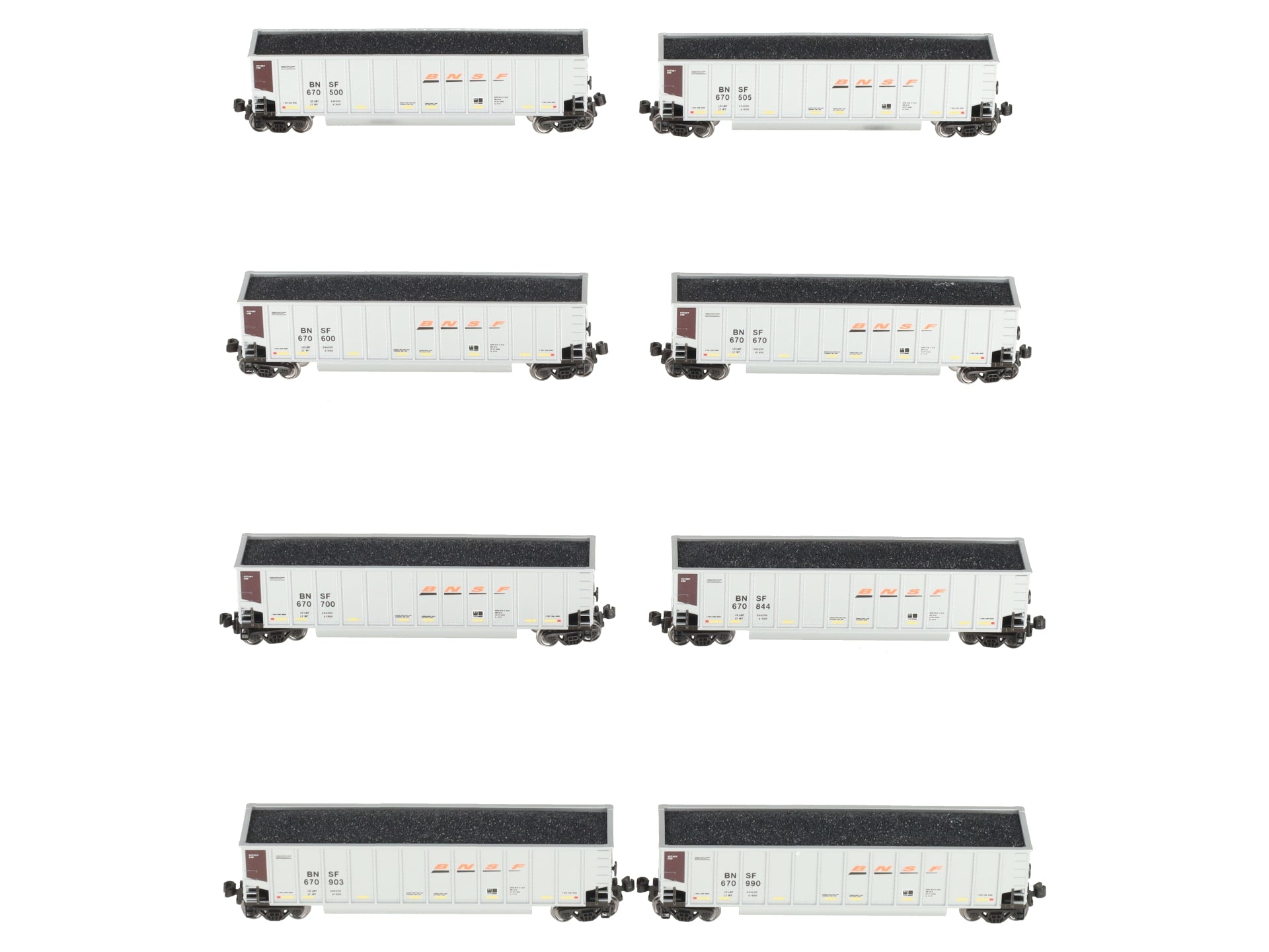 Kato 106-4633 N BNSF Bethgon Coalporter Freight Car with Coal Load (Set of 8) LN/Box