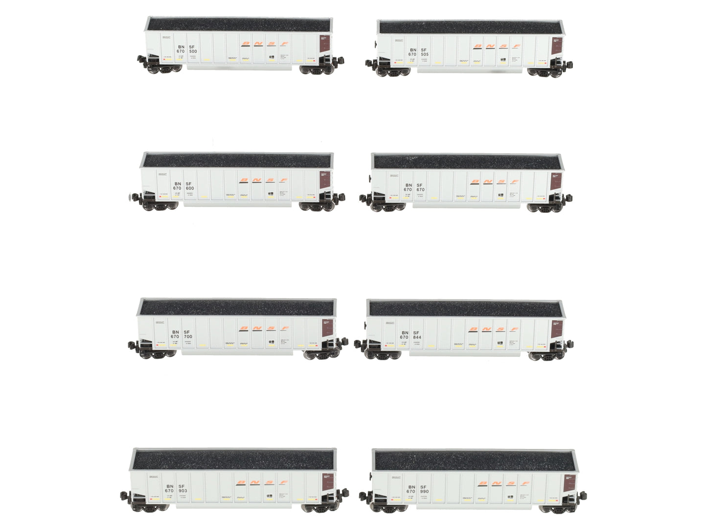 Kato 106-4633 N BNSF Bethgon Coalporter Freight Car with Coal Load (Set of 8) LN/Box