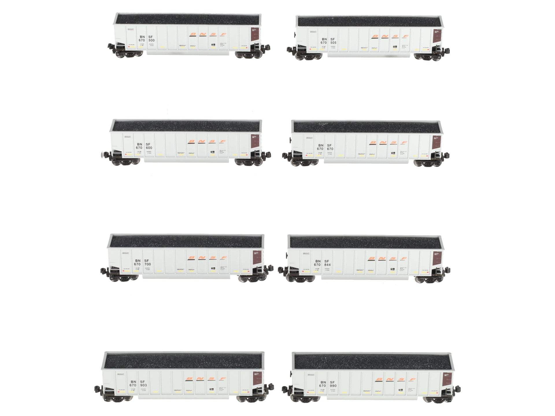 Kato 106-4633 N BNSF Bethgon Coalporter Freight Car with Coal Load (Set of 8) LN/Box