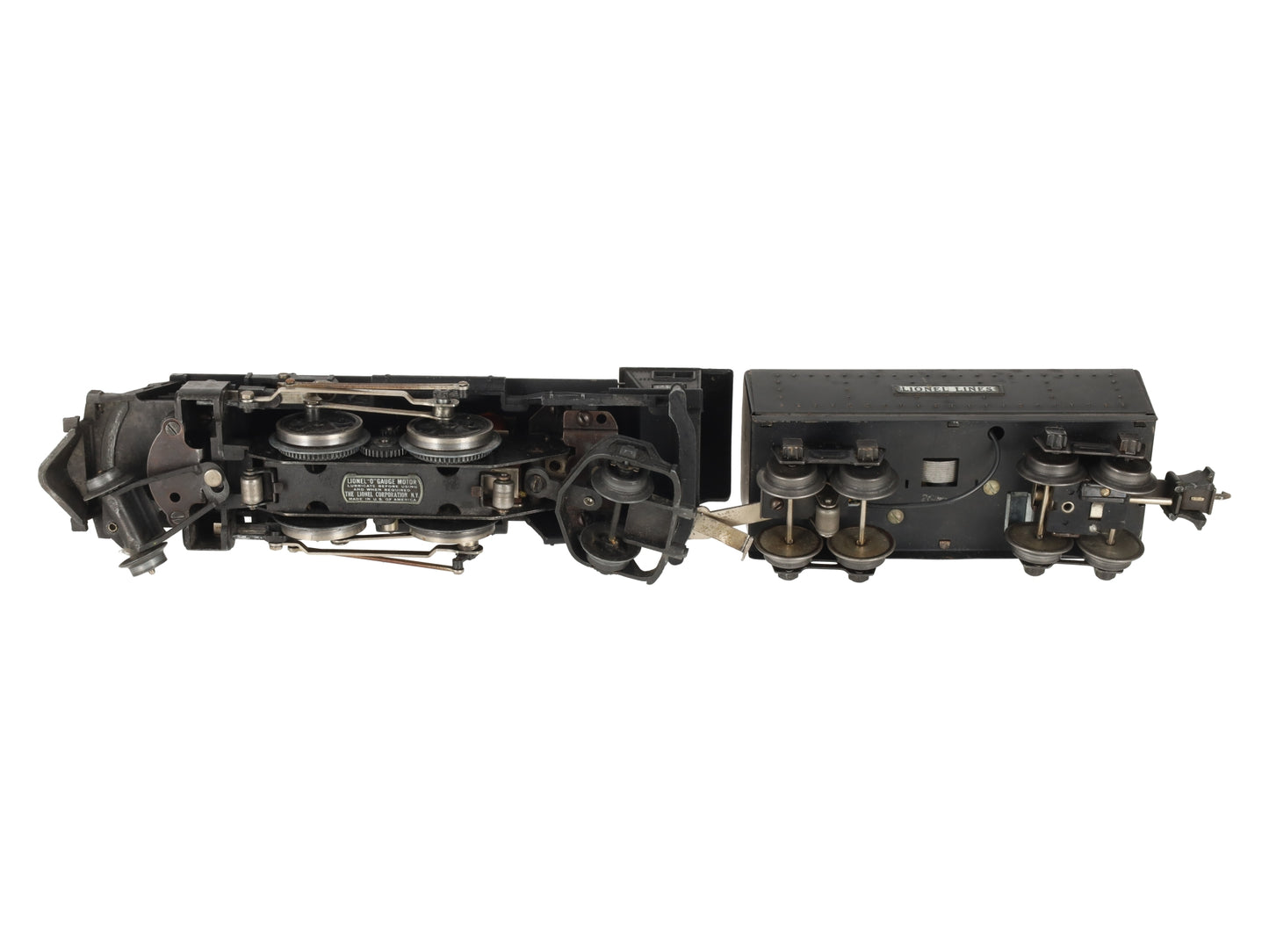 Lionel 229 Vintage O Gauge Prewar Gunmetal Grey 2-4-2 Steam Locomotive w/ Tender VG