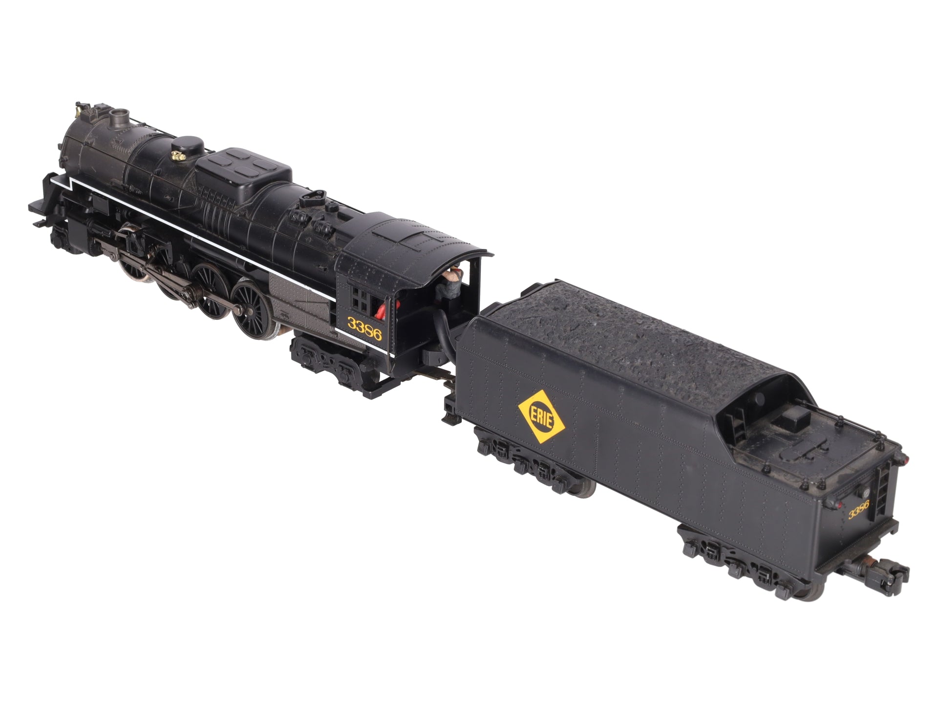 MTH 30-1314-1 O Erie 2-8-4 Berkshire Steam Locomotive & Tender w/PS2 #3386 EX