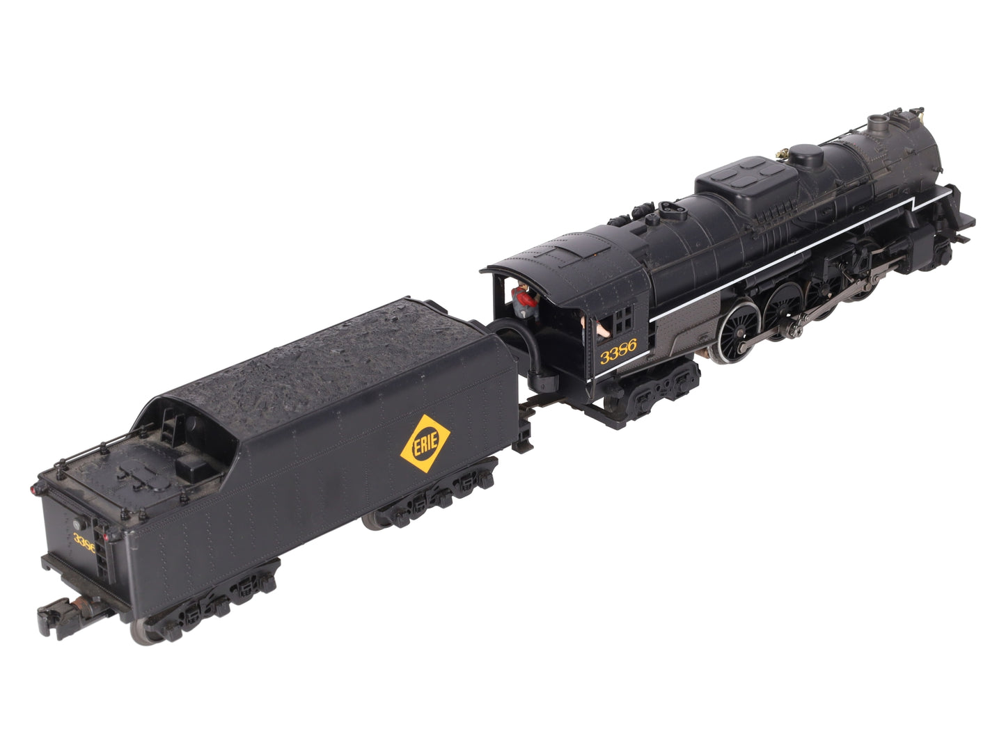 MTH 30-1314-1 O Erie 2-8-4 Berkshire Steam Locomotive & Tender w/PS2 #3386 EX