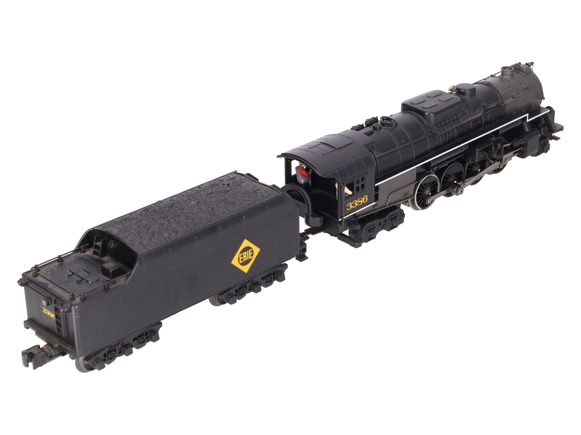 MTH 30-1314-1 O Erie 2-8-4 Berkshire Steam Locomotive & Tender w/PS2 #3386 EX