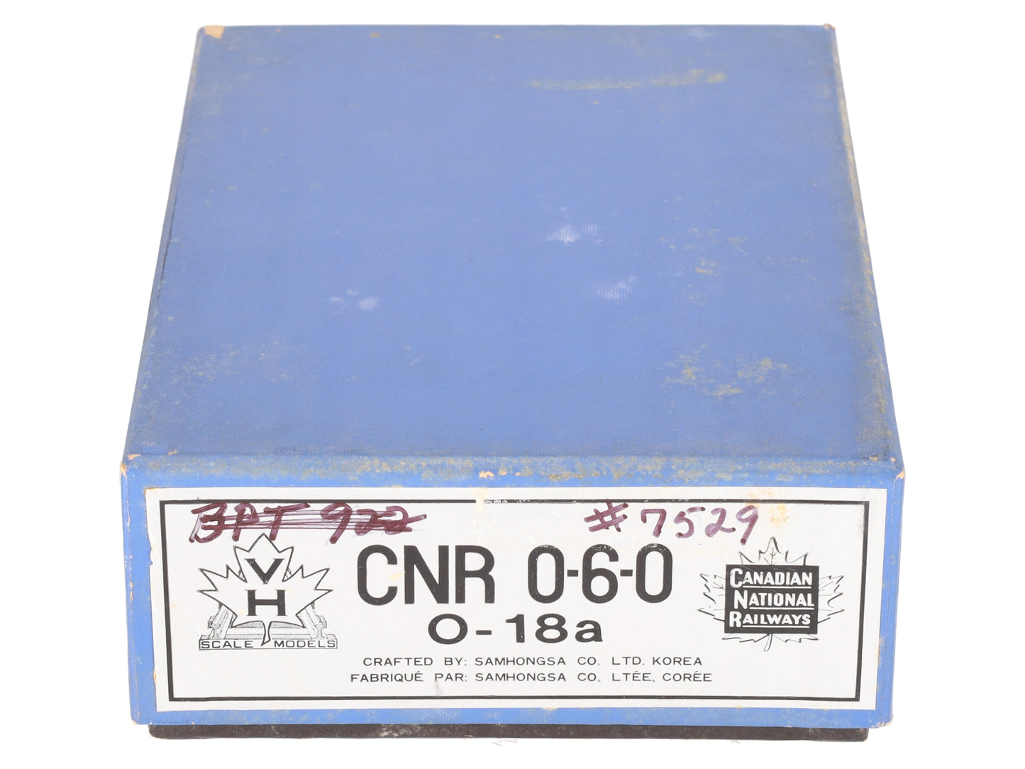Van Hobbies O-18A HO BRASS CNR O-18a 0-6-0 Steam Locomotive & Tender - painted/Box