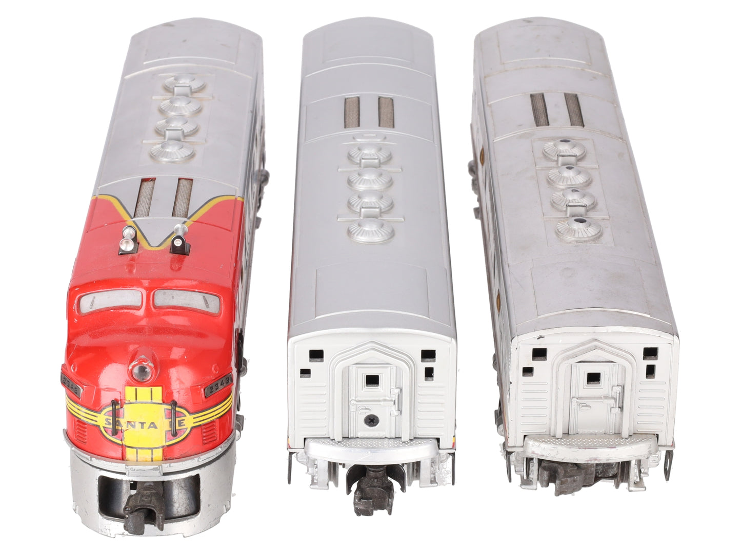 Lionel 2343 Vintage O Santa Fe F3 ABB Dummy Diesel Locomotive Set VG
