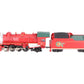 Lionel 6-28699 O Holiday Red 2-8-2 Steam Locomotive & Tender #25 EX/Box
