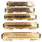 MTH 20-4029 O Gauge NYC Gold Plated 70' Madison Passenger Car Set EX