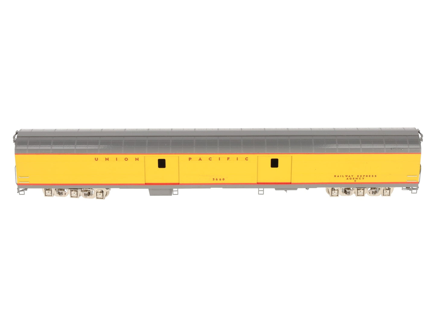 Cascade Models HO Scale BRASS Union Pacific Baggage Car w/o Roof Vents- Painted/Box